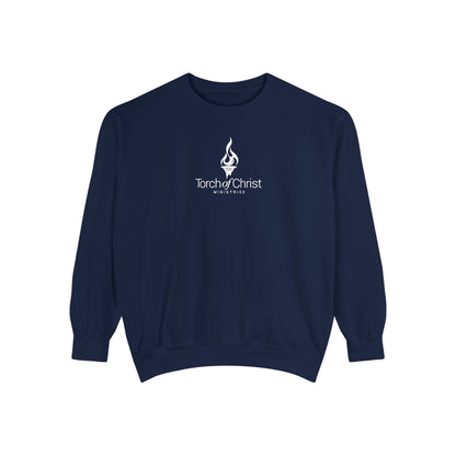 Torch Logo – Minimalist Garment-Dyed Crewneck – product image 1