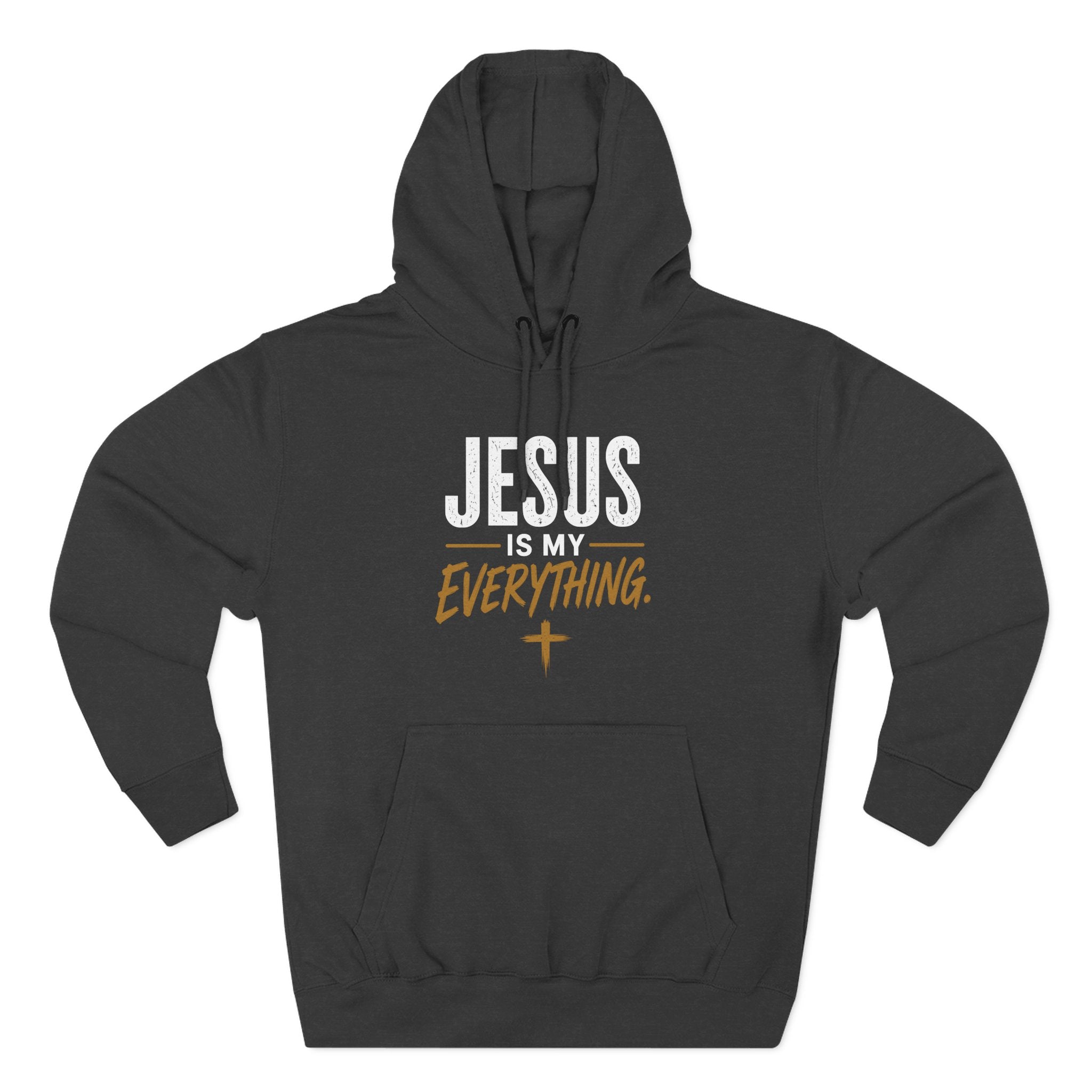 Jesus Is My Everything – Stacked Fleece Hoodie, Deep Palette (Lane Seven) – product image 1