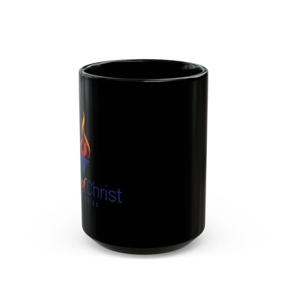 Torch Logo – Black Ceramic Mug (11/15 oz) – product image 2