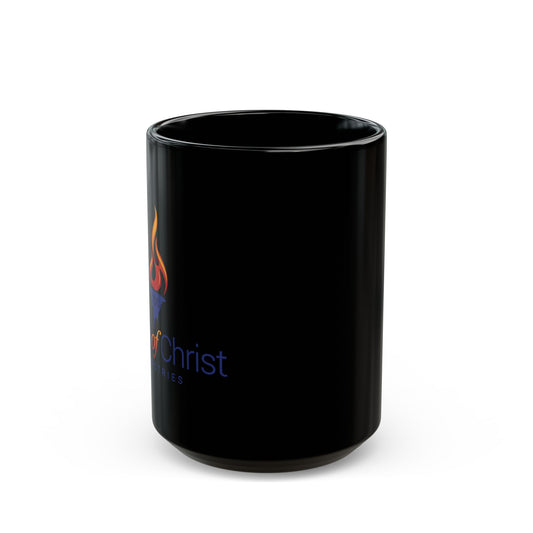 Torch Logo – Black Ceramic Mug (11/15 oz) – product image 2