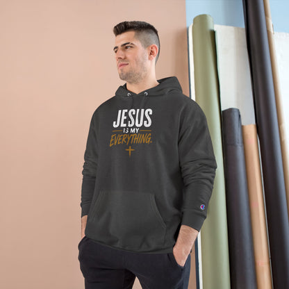 Jesus Is My Everything – Brush Gold Champion Hoodie – product image 1