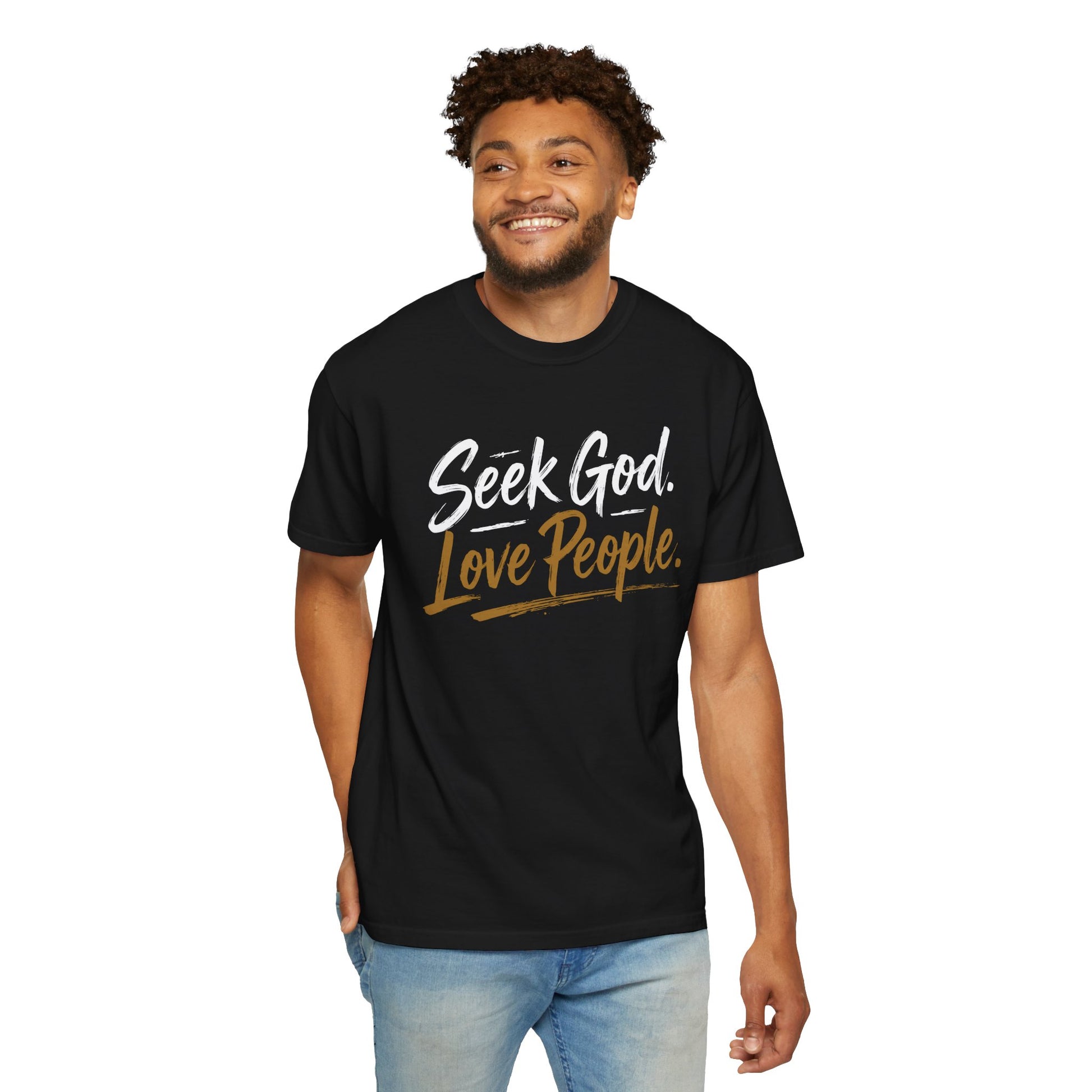 Seek God. Love People. – Script Tee (Comfort Colors) – product image 3