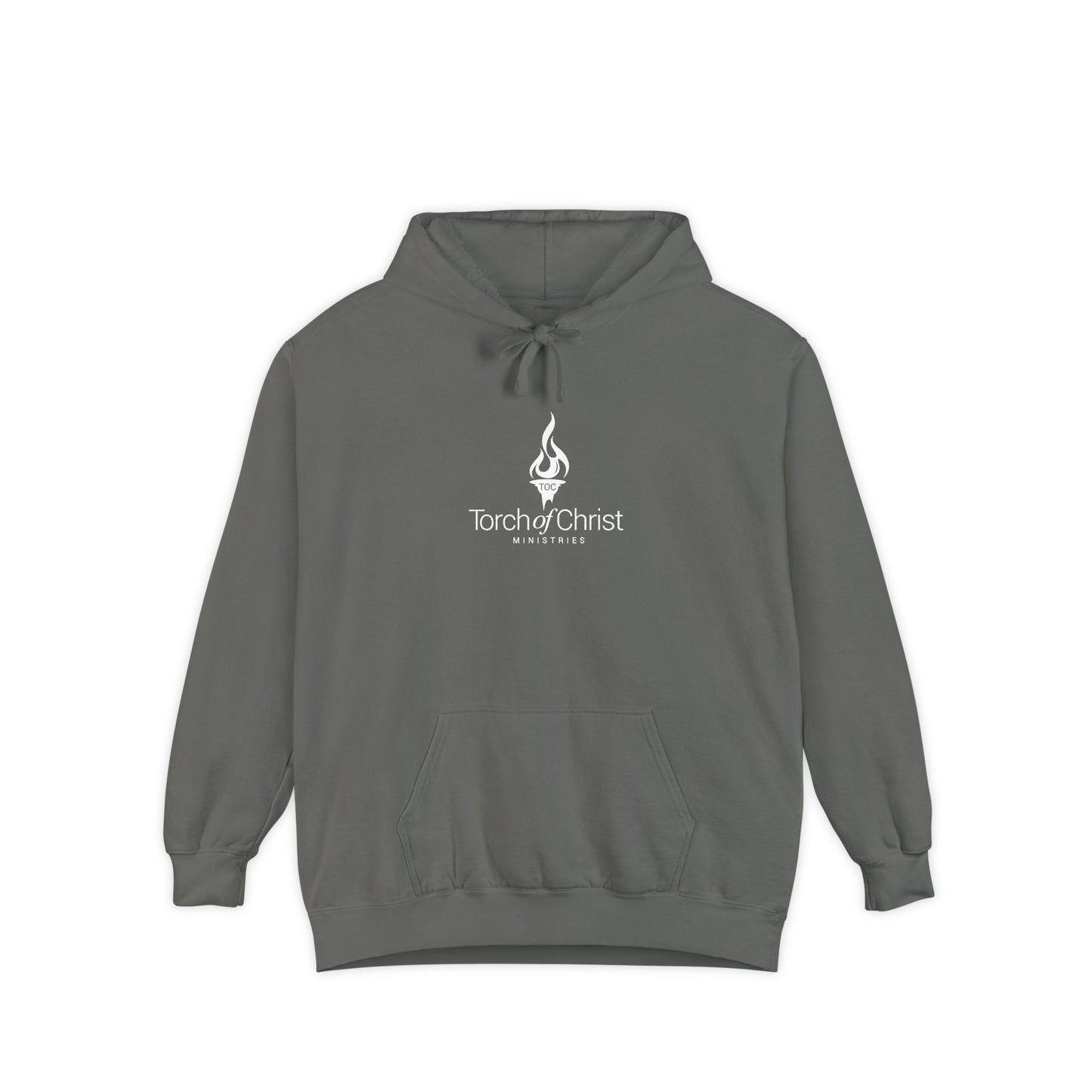 Torch Logo – Minimalist Garment-Dyed Hoodie – product image 2