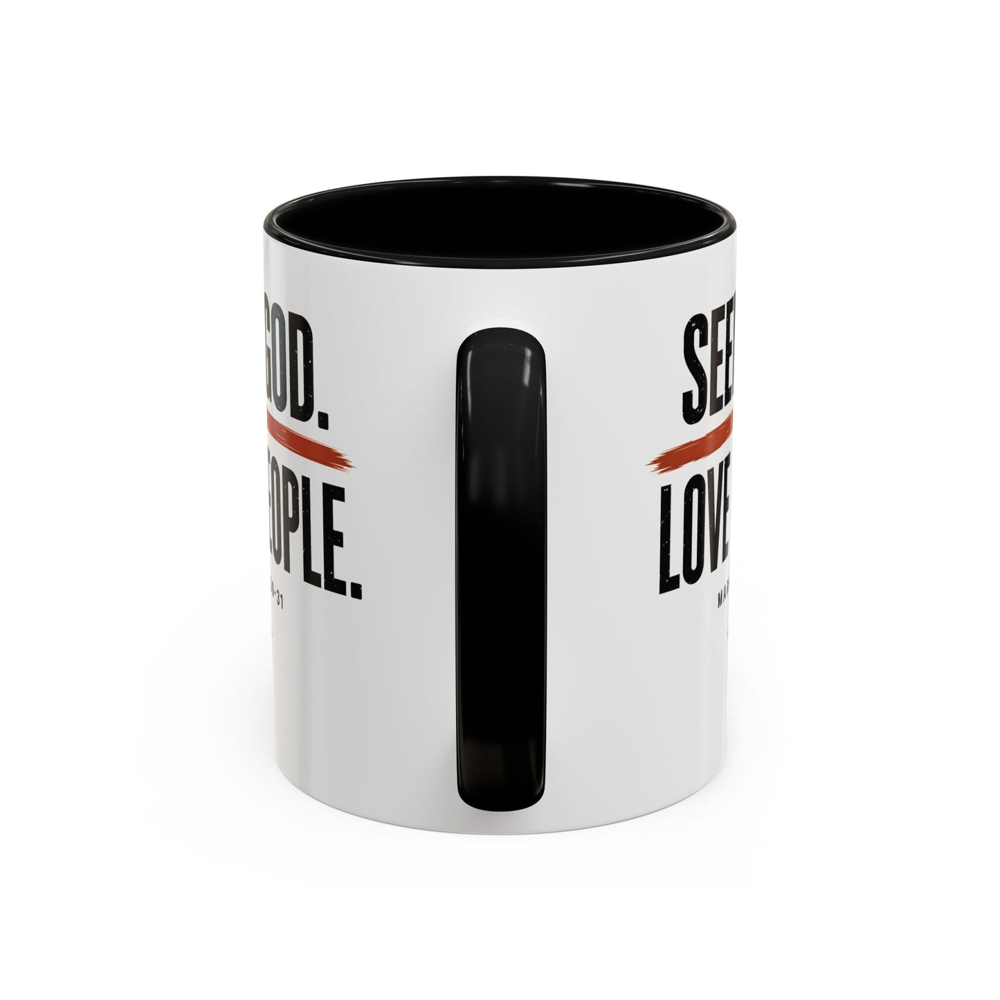 Seek God. Love People. – Stacked Accent Mug – product image 7