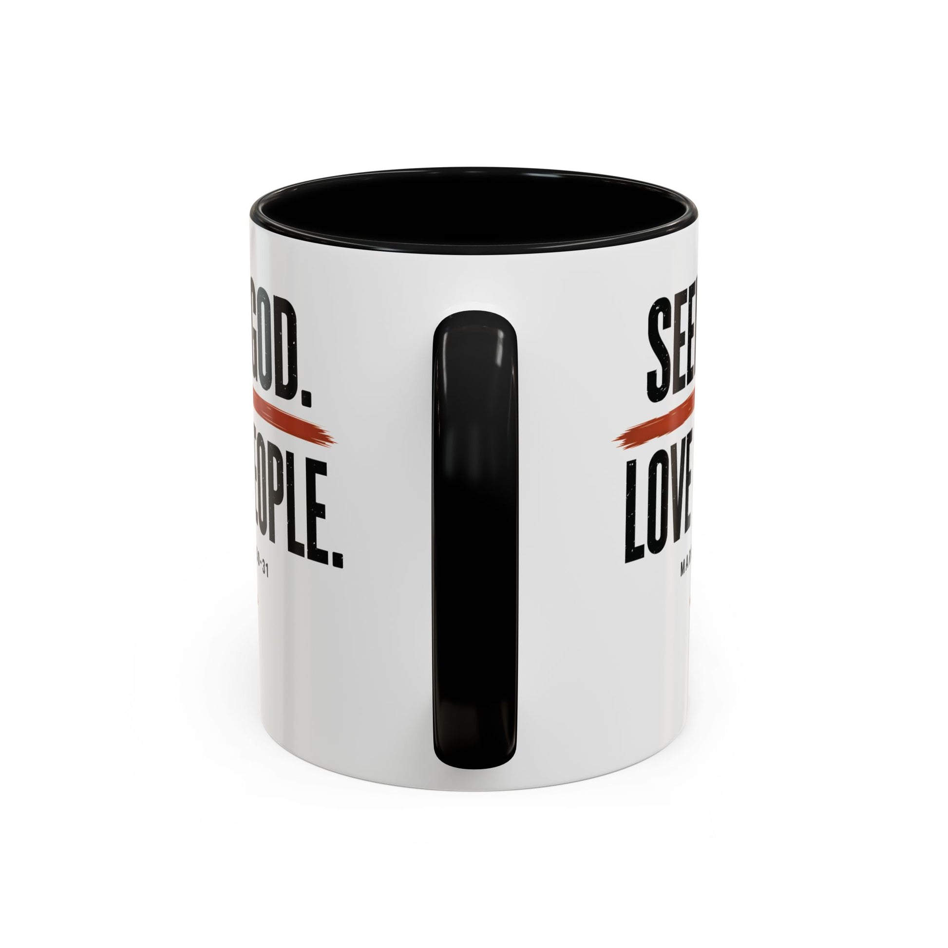 Seek God. Love People. – Stacked Accent Mug – product image 7