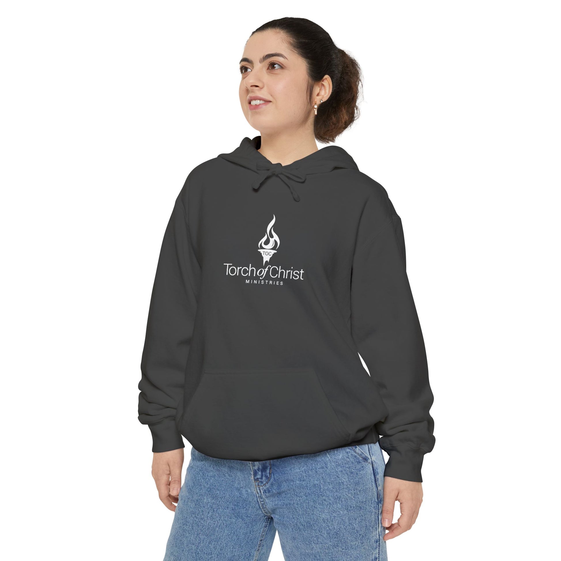 Torch Logo – Minimalist Garment-Dyed Hoodie – product image 7