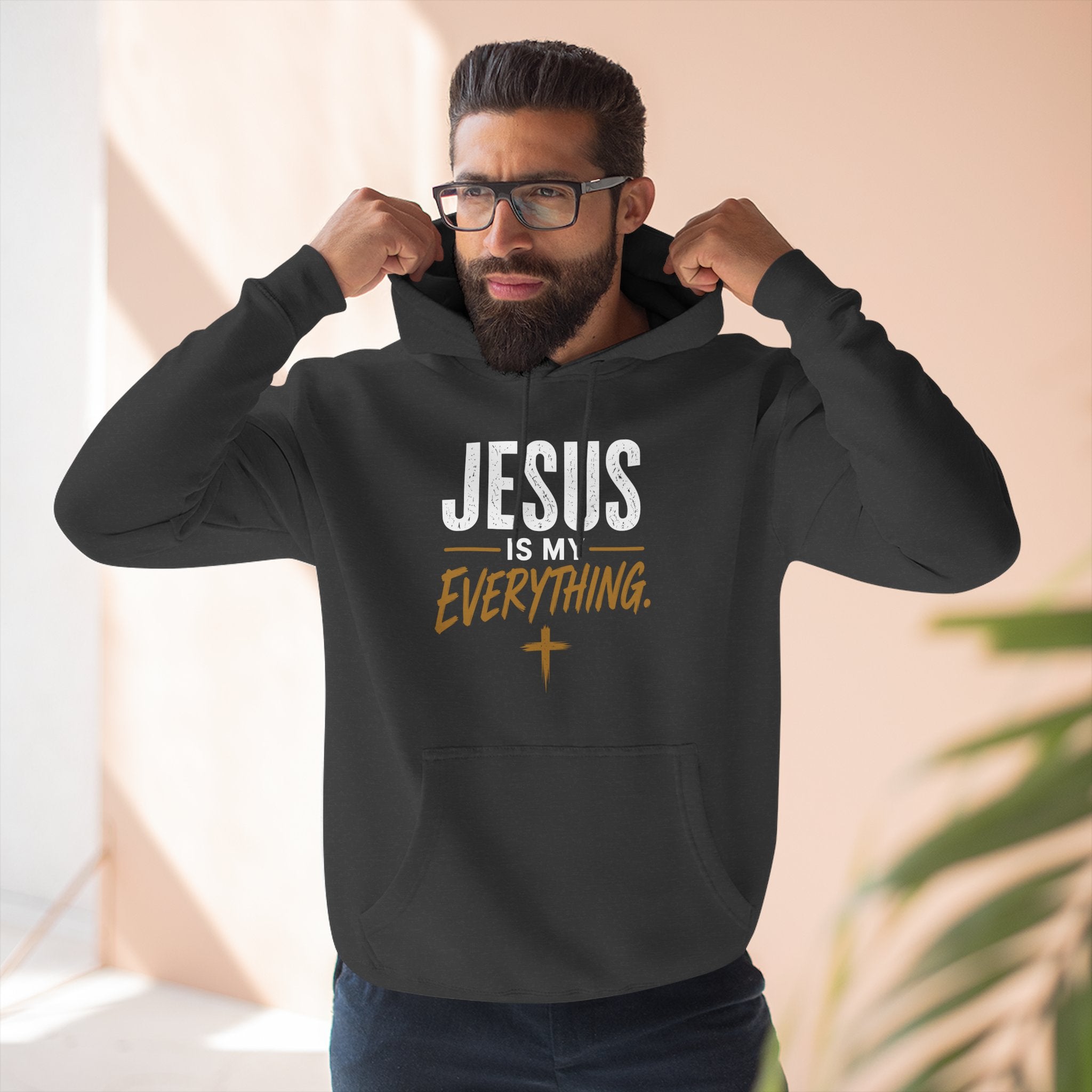 Jesus Is My Everything – Stacked Fleece Hoodie, Deep Palette (Lane Seven) – product image 9