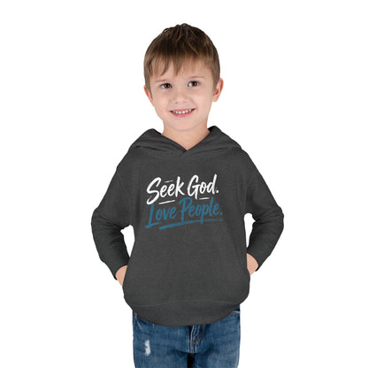 Seek God. Love People. – Script Toddler Hoodie – product image 2