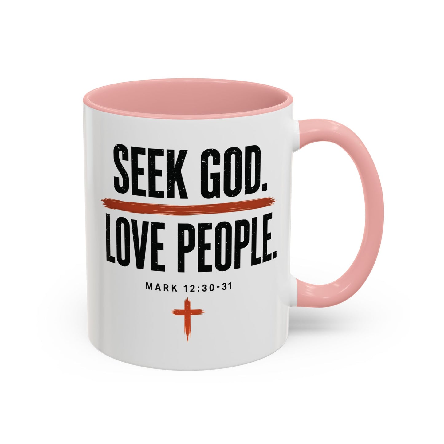 Seek God. Love People. – Stacked Accent Mug – product image 11