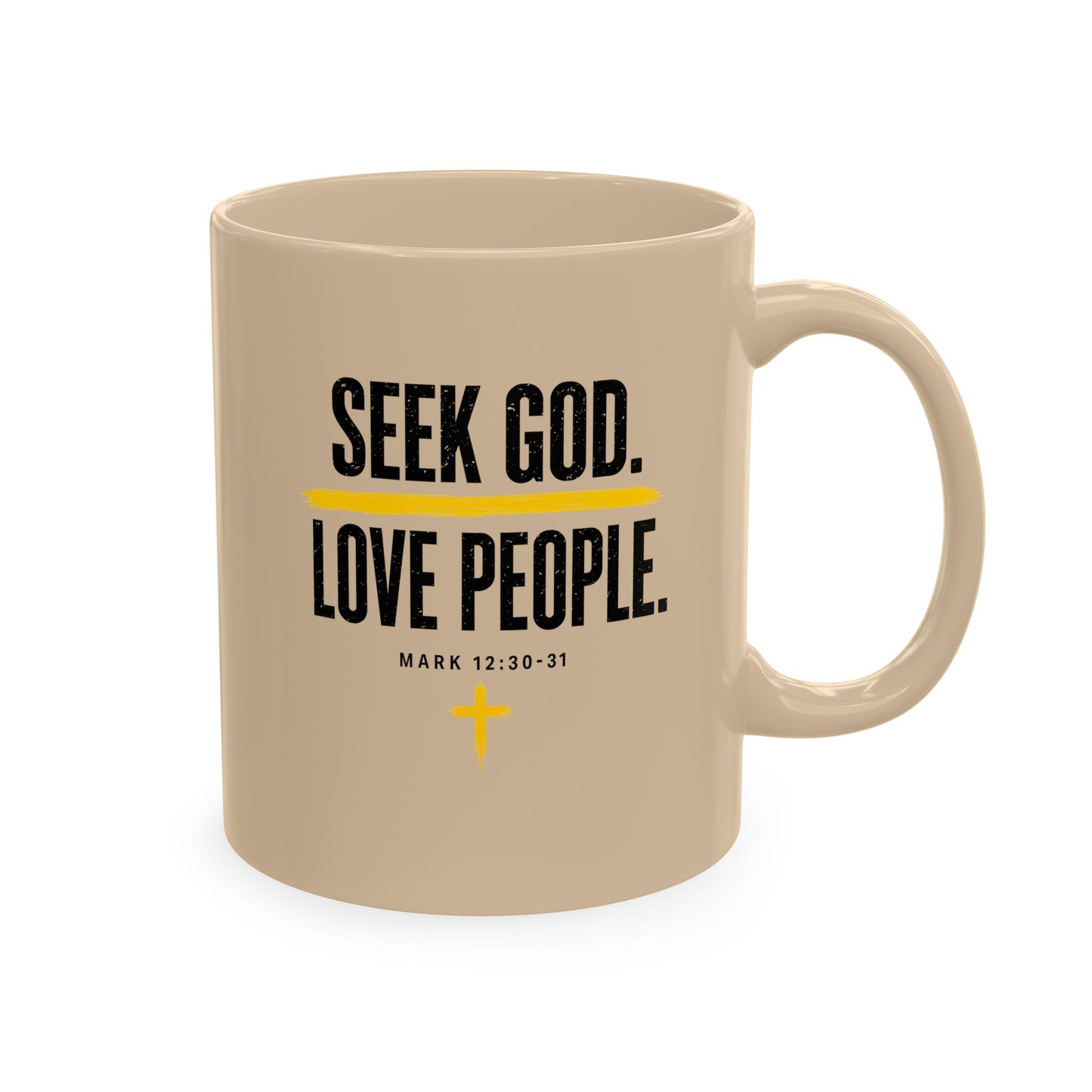 Seek God. Love People. – Stacked Color Mug – product image 2