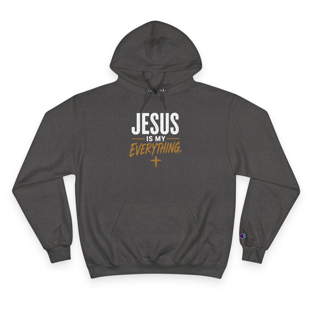 Jesus Is My Everything – Brush Gold Champion Hoodie – product image 4