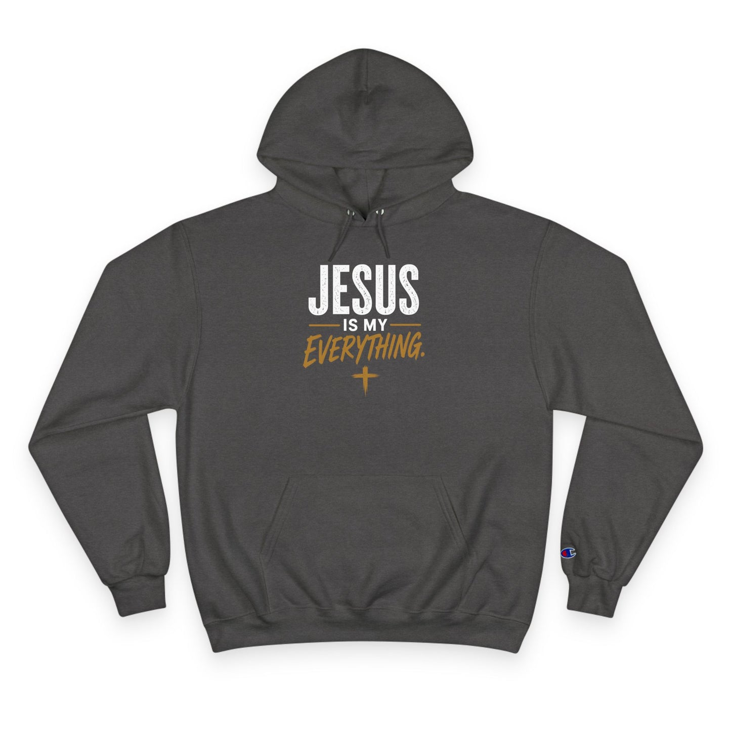 Jesus Is My Everything – Brush Gold Champion Hoodie – product image 4