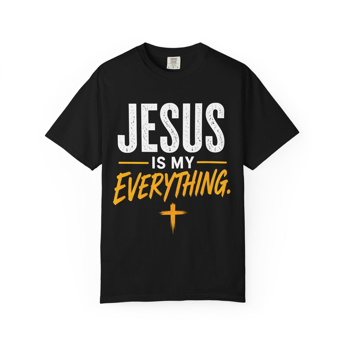 Jesus Is My Everything – Stacked Tee, Warm Palette (Comfort Colors) – product image 1