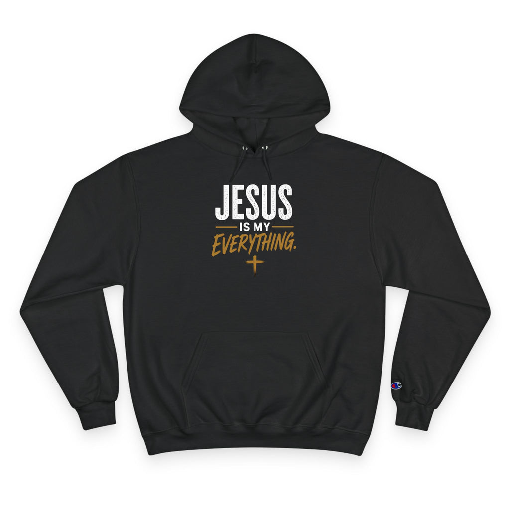 Jesus Is My Everything – Brush Gold Champion Hoodie – product image 3