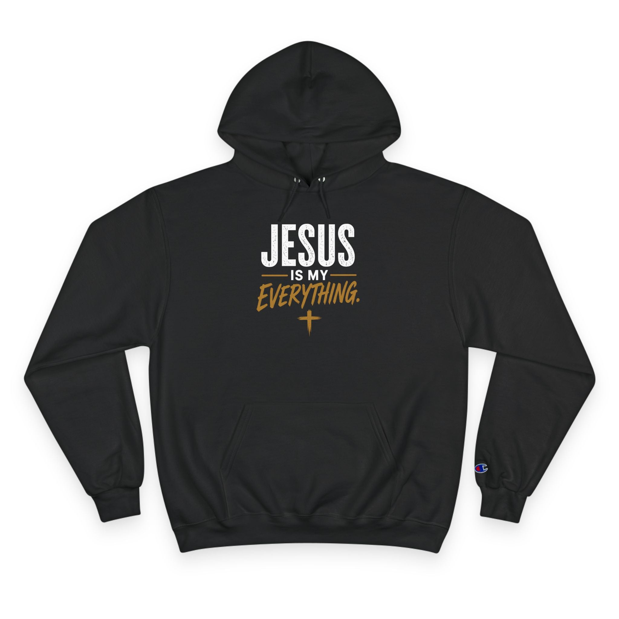 Jesus Is My Everything – Brush Gold Champion Hoodie – product image 3