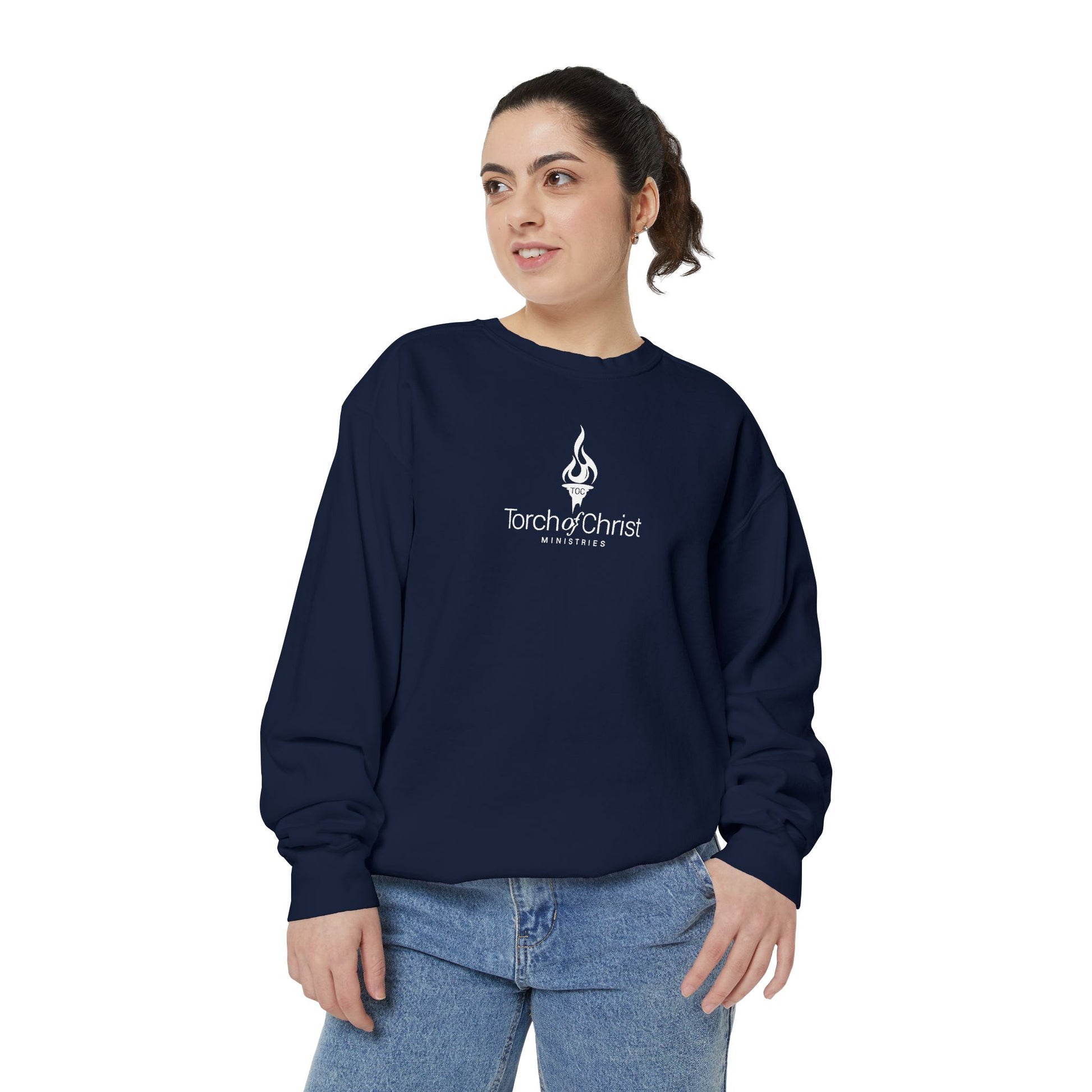 Torch Logo – Minimalist Garment-Dyed Crewneck – product image 5