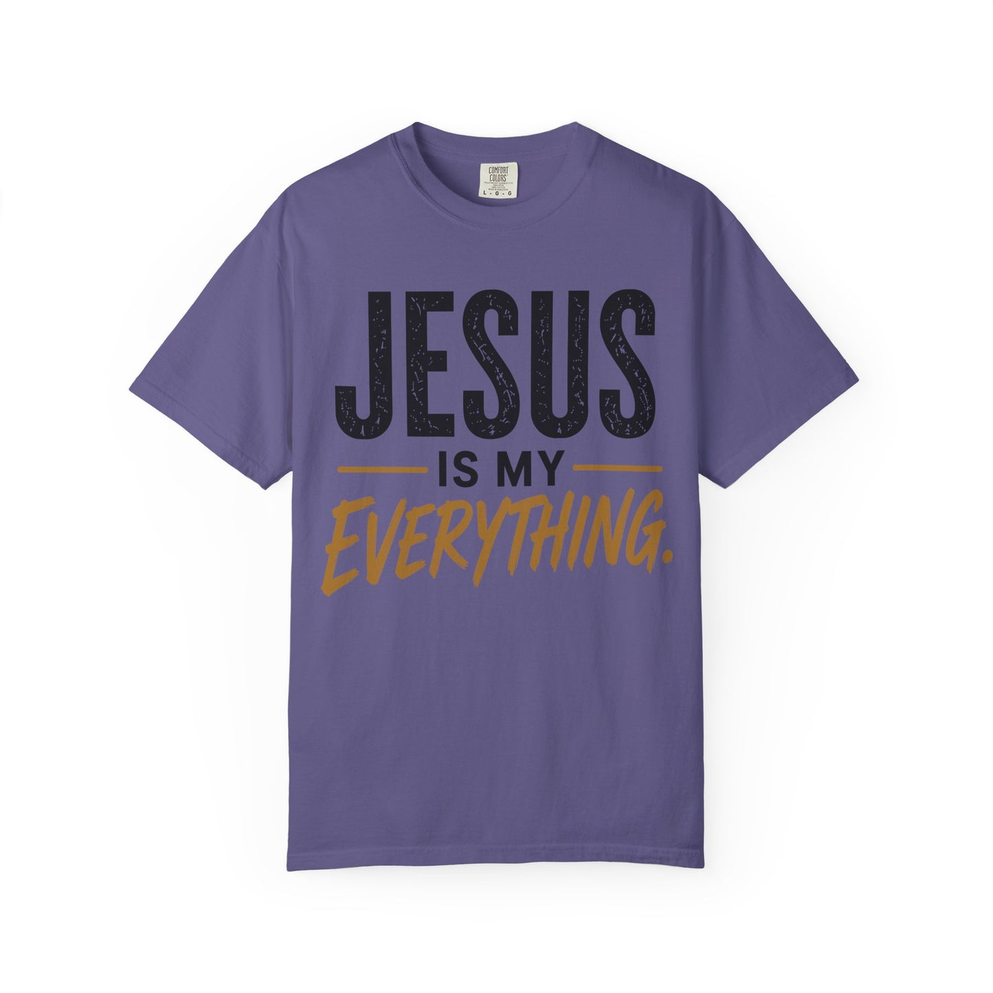 Jesus Is My Everything – Stacked Tee, Light Palette (Comfort Colors) – product image 5