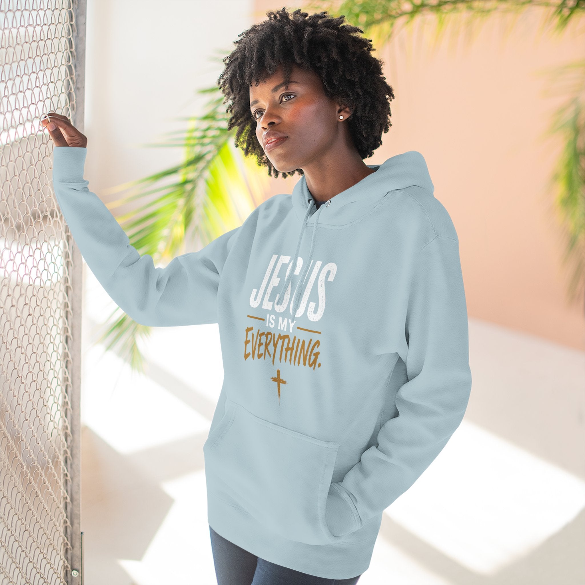 Jesus Is My Everything – Stacked Fleece Hoodie, Deep Palette (Lane Seven) – product image 11