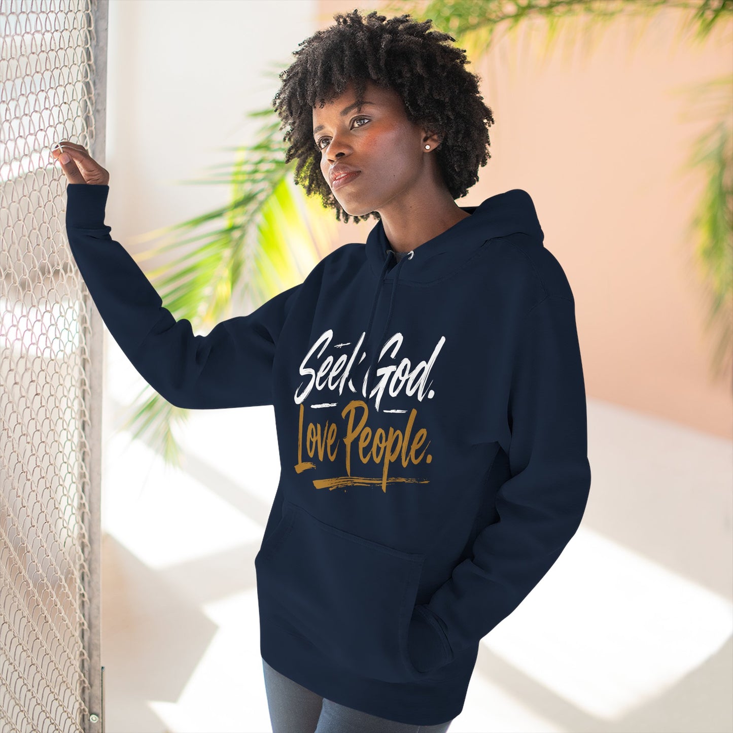 Seek God. Love People. – Script Fleece Hoodie (Lane Seven) – product image 14