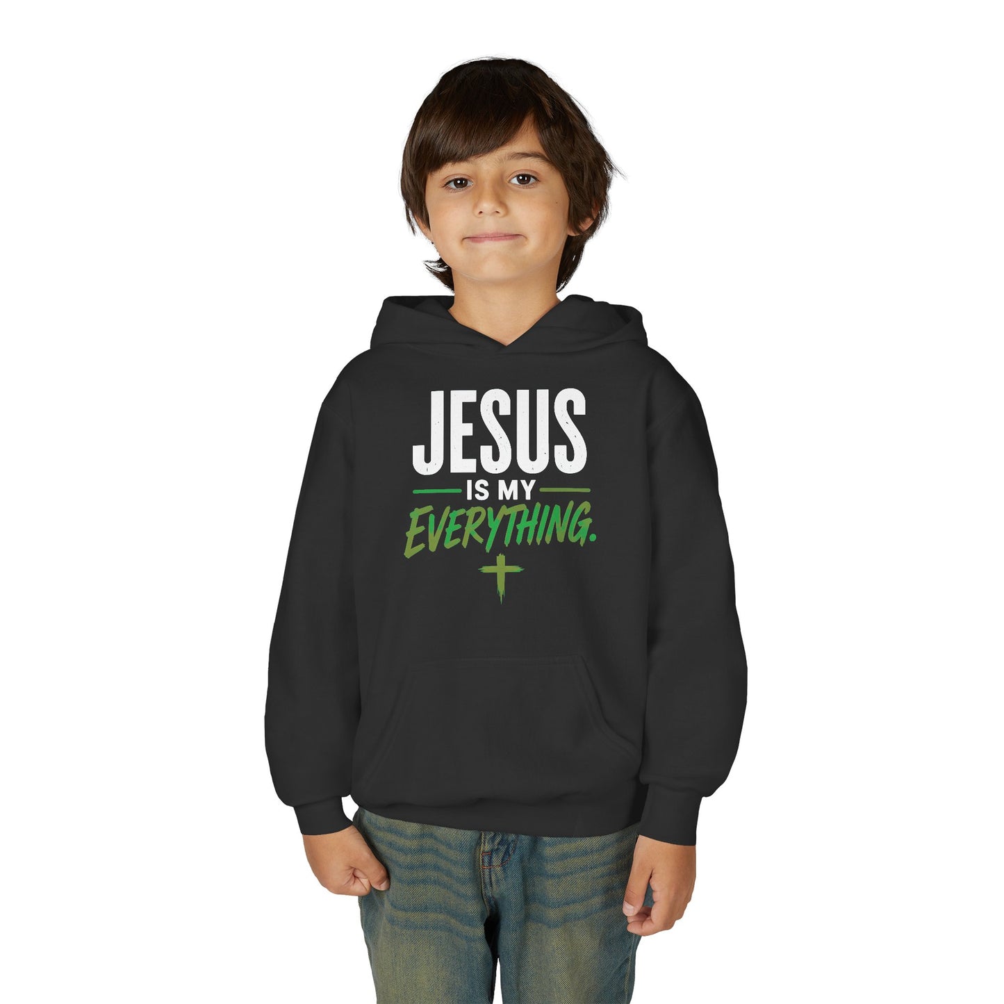 Jesus Is My Everything – Stacked Youth Hoodie – product image 1