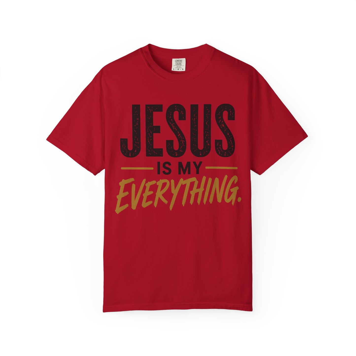 Jesus Is My Everything – Stacked Tee, Light Palette (Comfort Colors) – product image 4