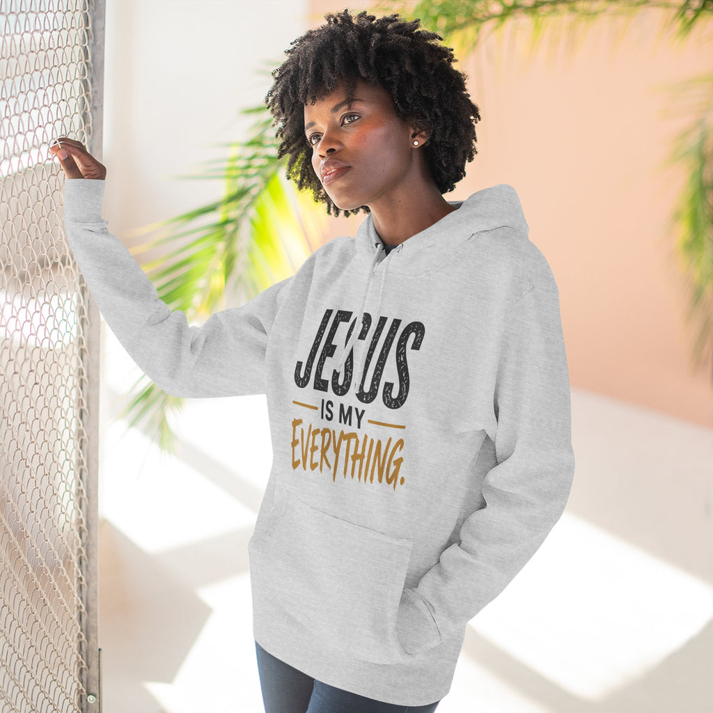 Jesus Is My Everything – Stacked Fleece Hoodie, Light Palette (Lane Seven) – product image 2