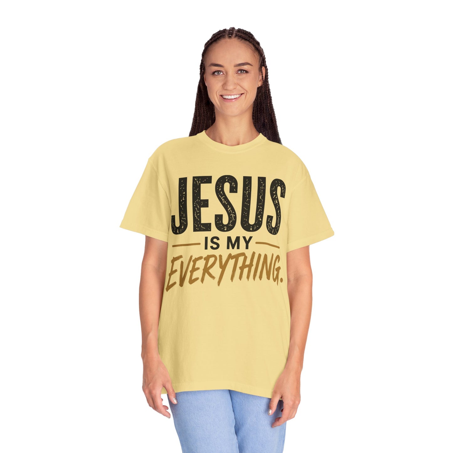 Jesus Is My Everything – Stacked Tee, Light Palette (Comfort Colors) – product image 7