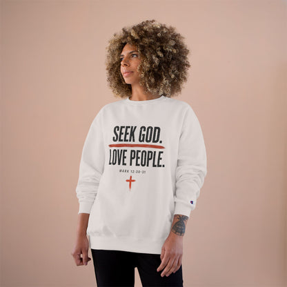 Seek God. Love People. – Stacked Champion Crewneck – product image 13