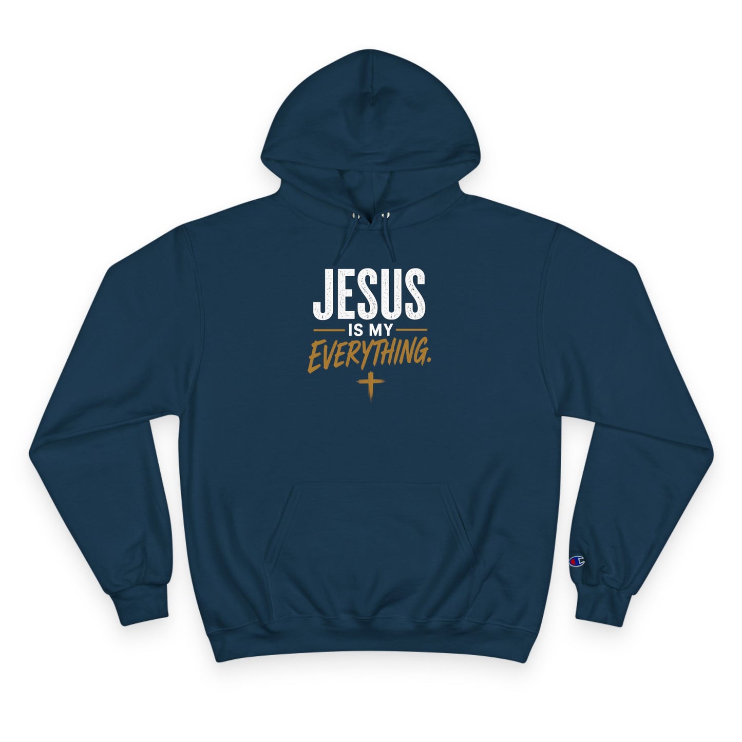 Jesus Is My Everything – Brush Gold Champion Hoodie – product image 2