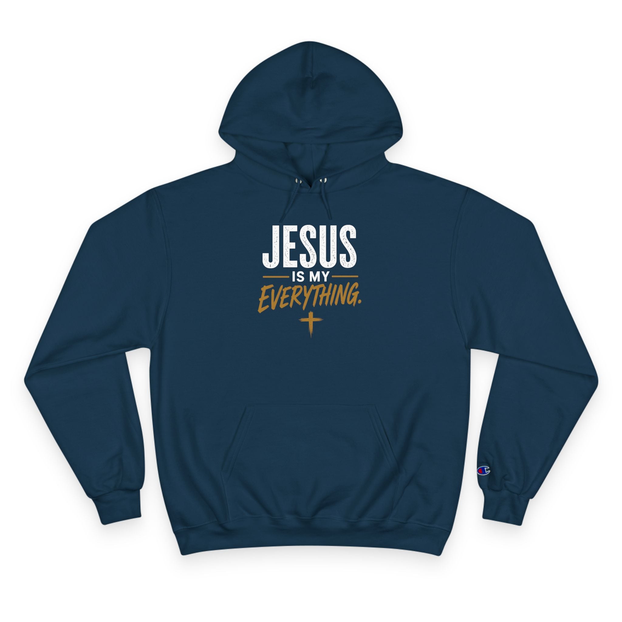 Jesus Is My Everything – Brush Gold Champion Hoodie – product image 2